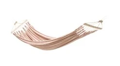 Enkele Hangmat Katoen, Beige/Rood