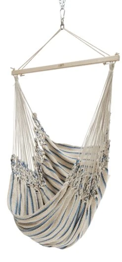 Hangstoel Katoen, Beige-blauw