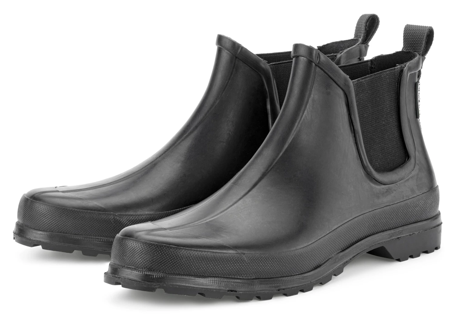 Heren Enkellaars Rubber-rubber, Zwart 1 Heren Enkellaars Rubber-rubber, Zwart