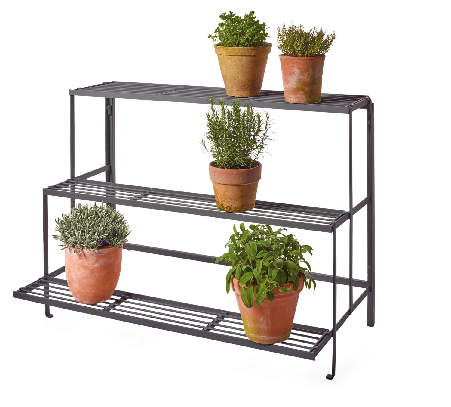 Opvouwbare Bloemenbank Staal 5 Opvouwbare Bloemenbank Staal - Afbeelding 5