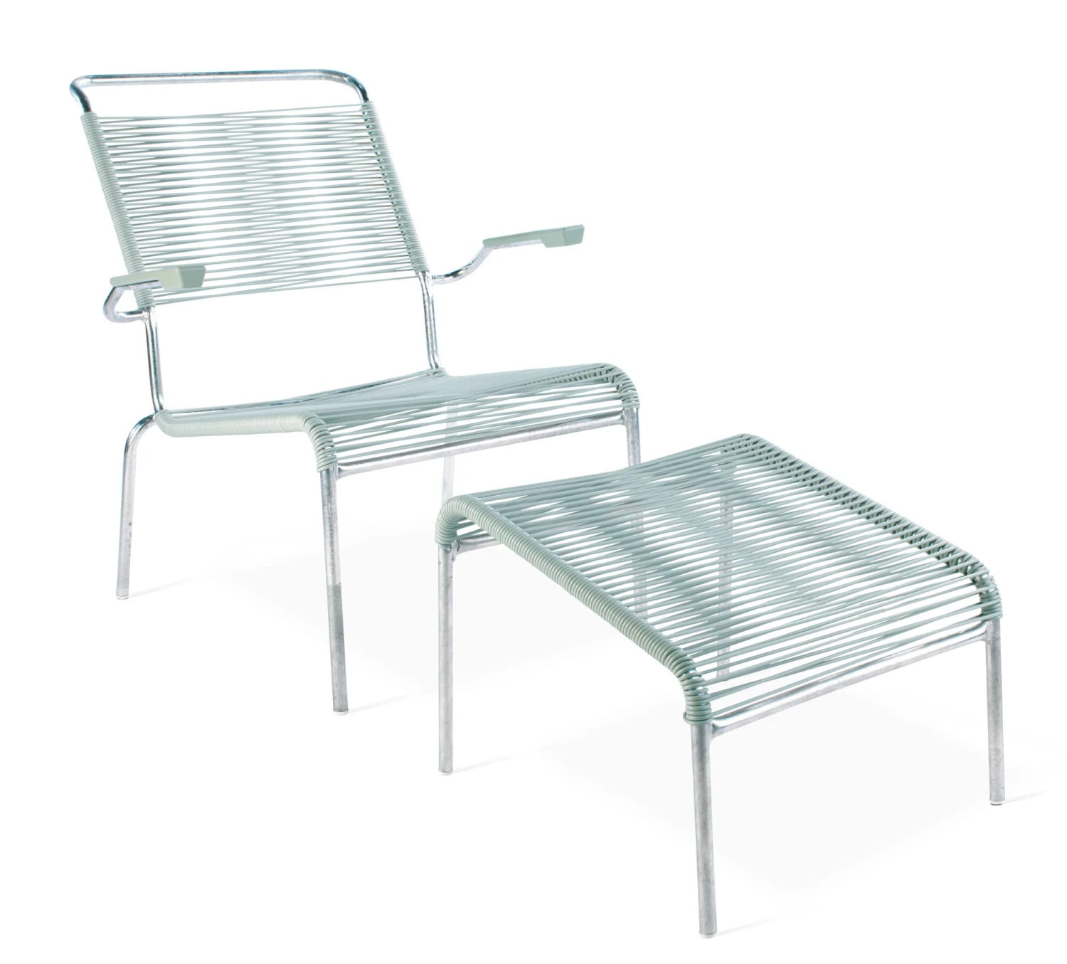 Poef Säntis, Thermisch Verzinkt, Pastelgroen RAL D 120 70 10 3 Poef Säntis, Thermisch Verzinkt, Pastelgroen RAL D 120 70 10 - Afbeelding 3