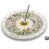 Helios Porseleinen Zonnewijzer Met Bloemenklok