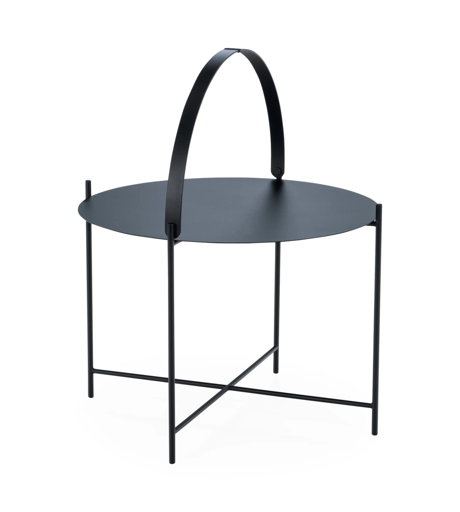 Rand Bijzettafel, Middel, Zwart/Zwart 3 Rand Bijzettafel, Middel, Zwart/Zwart - Afbeelding 3