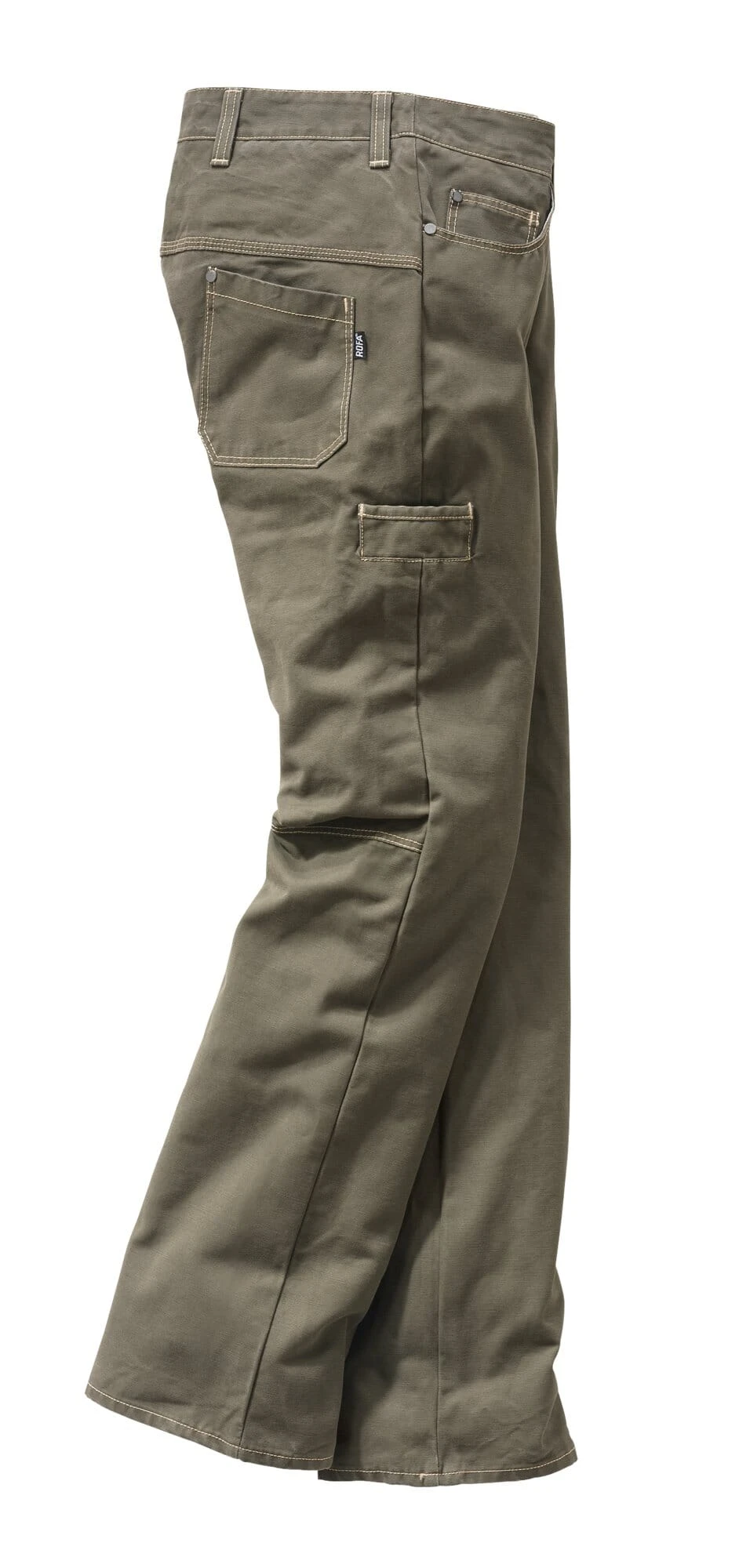 Rofa Dames Werkbroek Katoen Canvas, Olive 2 Rofa Dames Werkbroek Katoen Canvas, Olive - Afbeelding 2