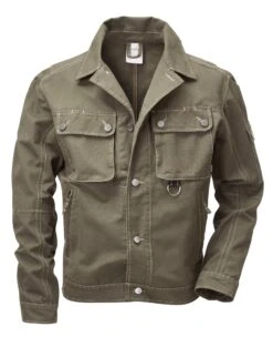 Rofa Heren Werkjas Katoen Canvas, Olive