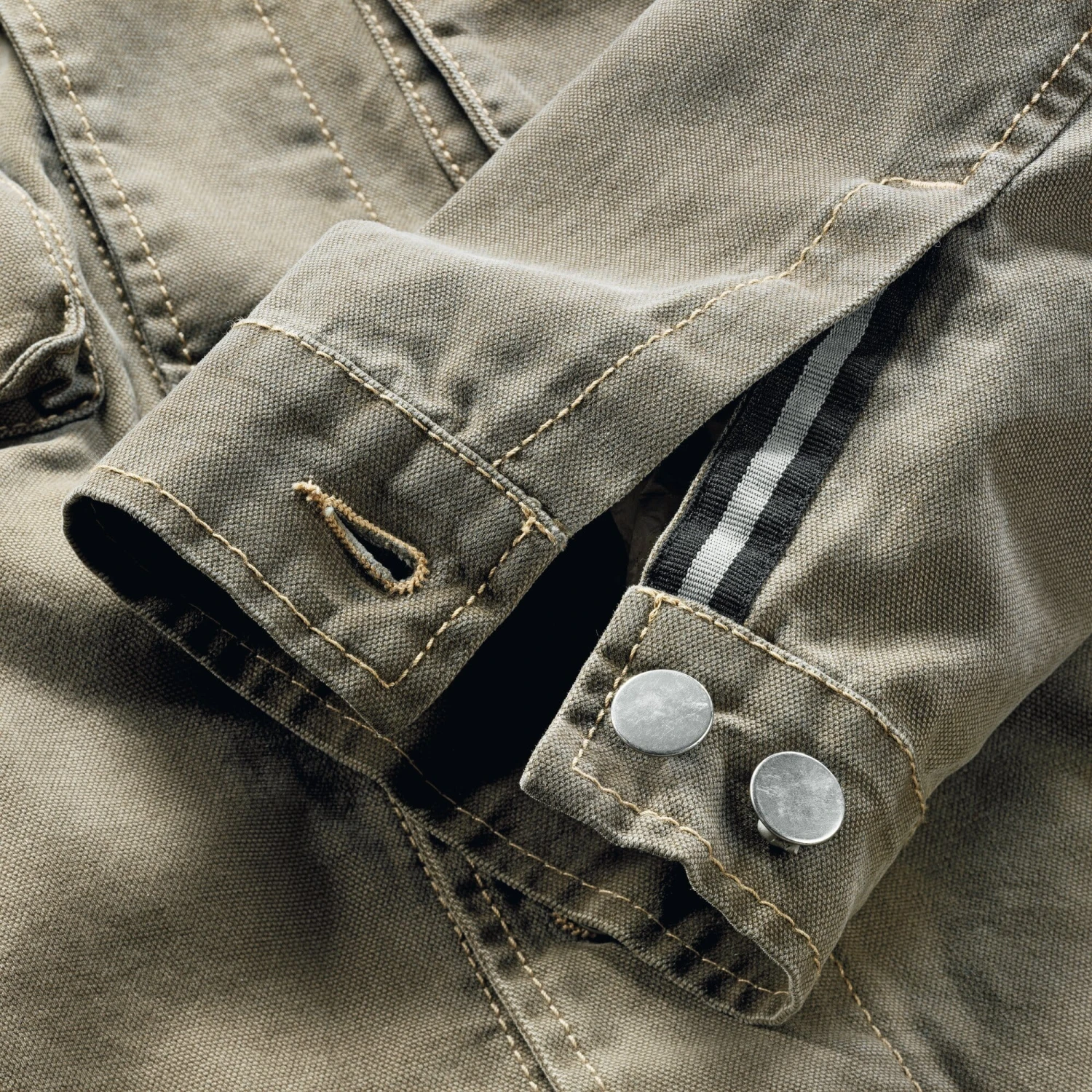 Rofa Heren Werkjas Katoen Canvas, Olive 5 Rofa Heren Werkjas Katoen Canvas, Olive - Afbeelding 5