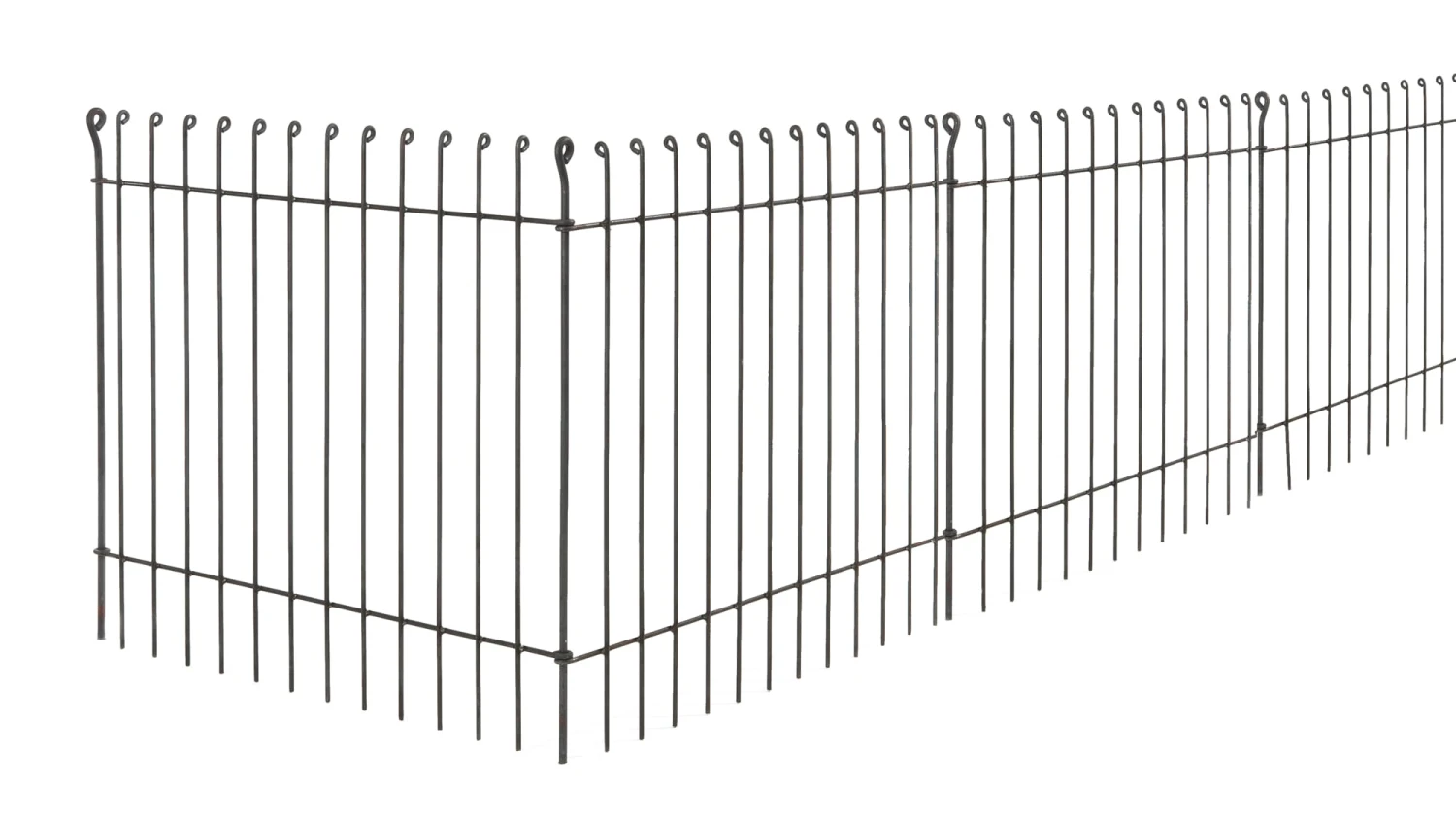Stalen Hekwerk Segmenten, Onbehandeld 5 Stalen Hekwerk Segmenten, Onbehandeld - Afbeelding 5