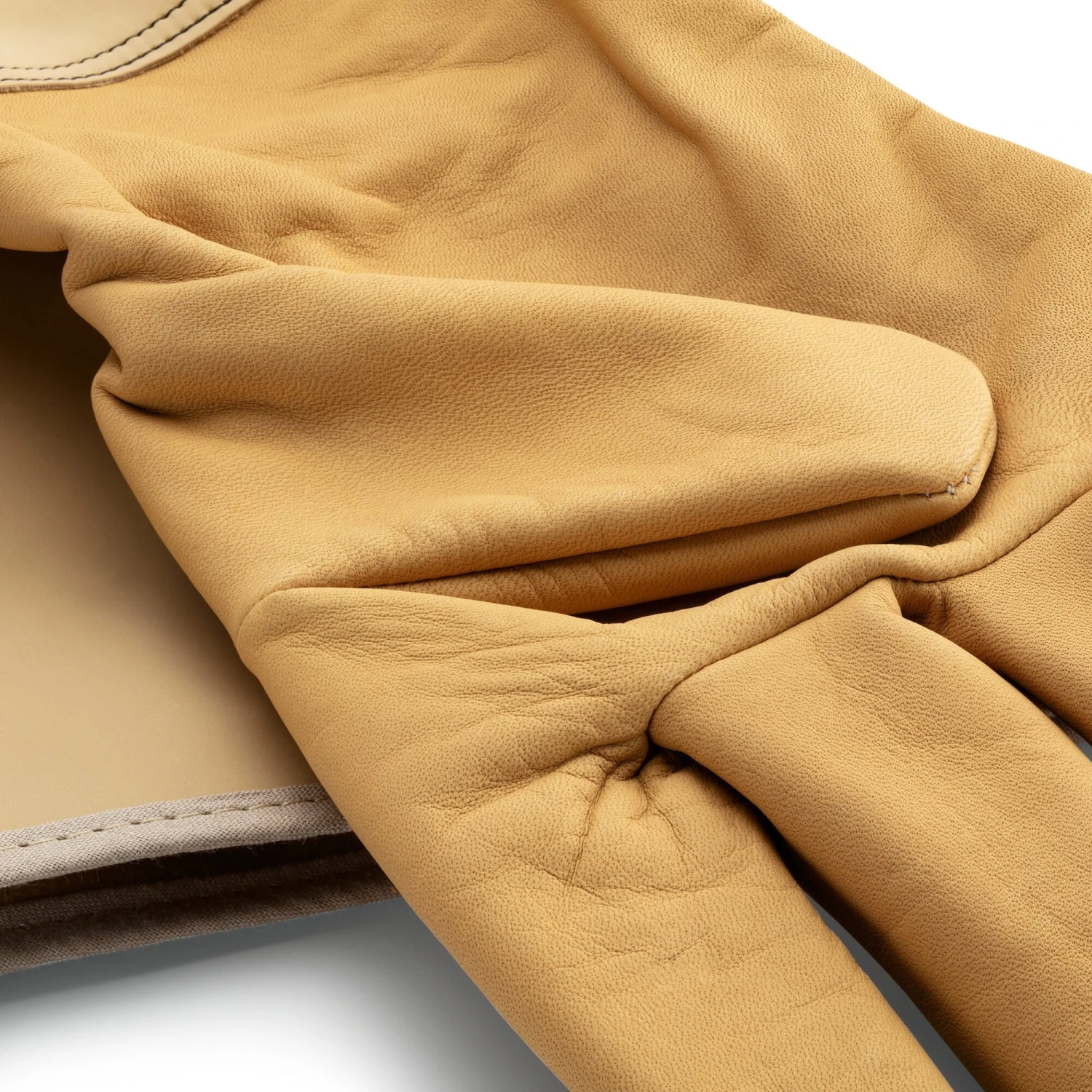 Tuinhandschoen Leer Lang Manchet, Geel 2 Tuinhandschoen Leer Lang Manchet, Geel - Afbeelding 2