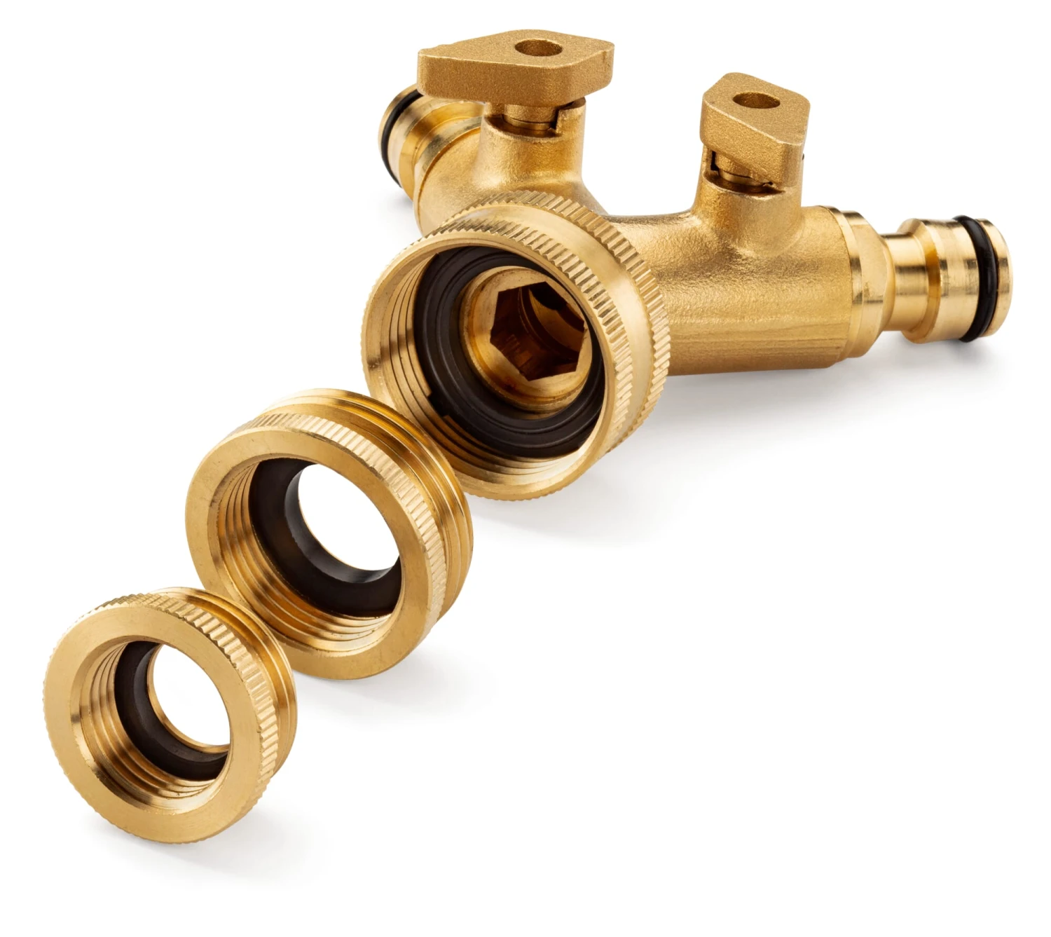 Tweewegklep Messing 2 Tweewegklep Messing - Afbeelding 2