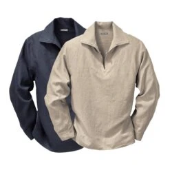 Vissershemd Linnen, Blauw 5 Vissershemd Linnen, Blauw -Tuini Winkel vissershemd linnen 2