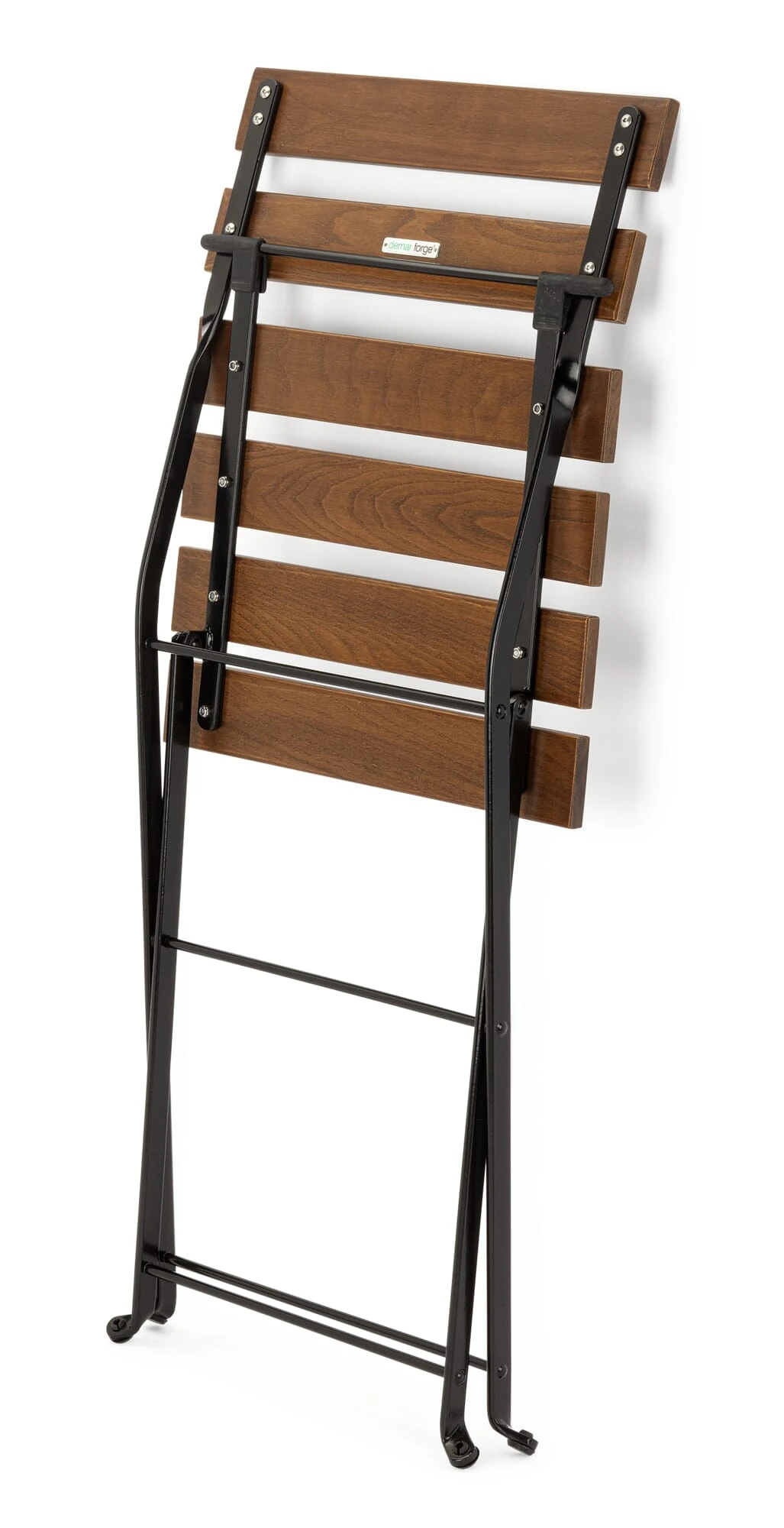 Vouwstoel Staal Met Houten Steun, Bruin 2 Vouwstoel Staal Met Houten Steun, Bruin - Afbeelding 2