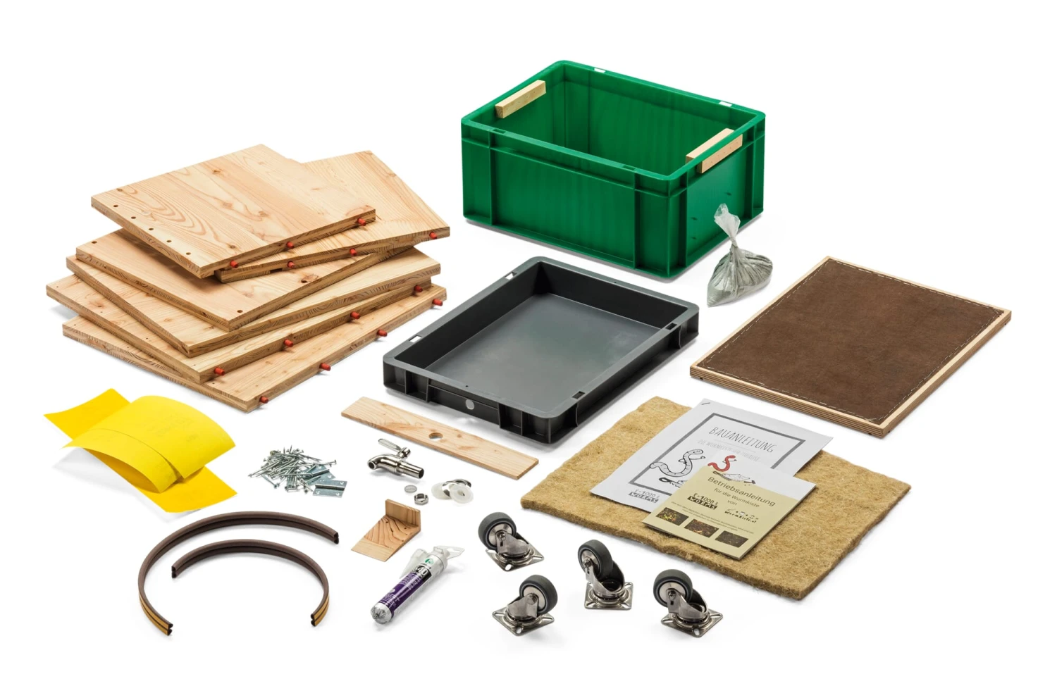 Wormendoos Larikshout Kit 1 Wormendoos Larikshout Kit