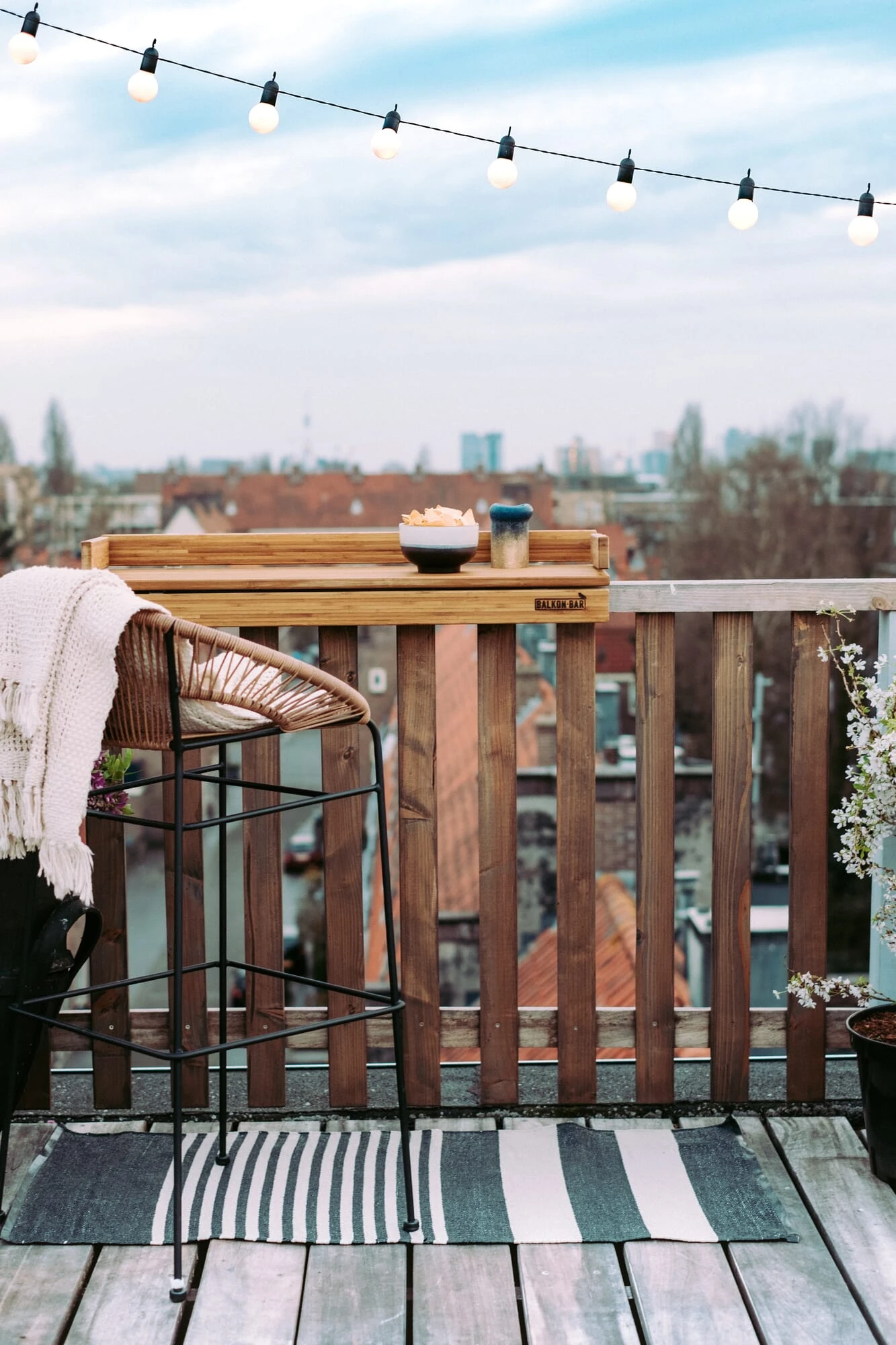 Zijdelen Voor Balkonplank Bamboe 2 Zijdelen Voor Balkonplank Bamboe - Afbeelding 2